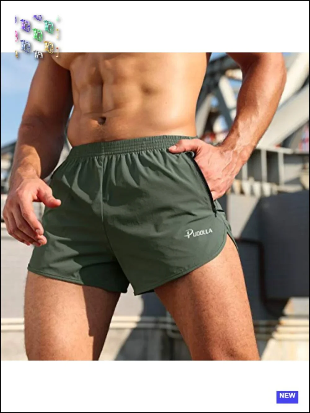 Men's Quick Dry Running Shorts with Zipper Pockets 3 Inch Athletic Gym Shorts